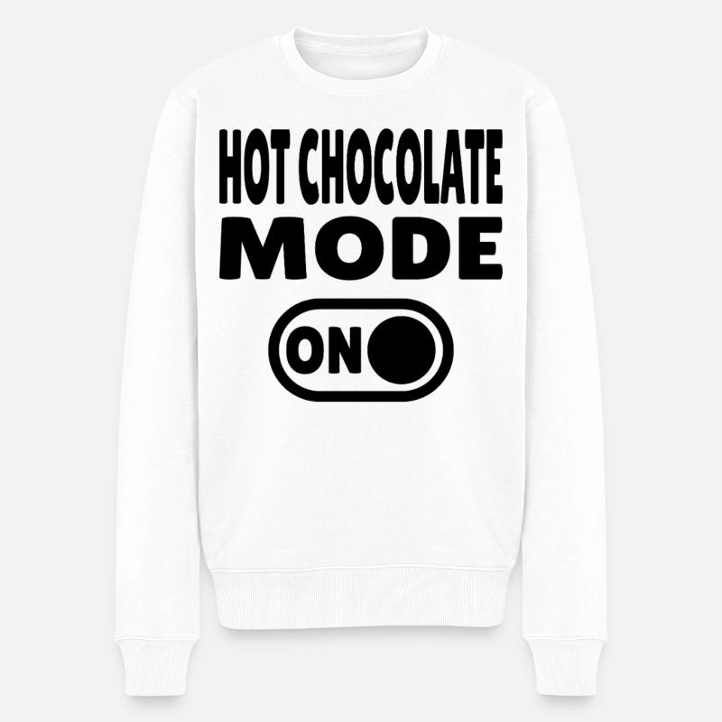 Mode HotchocolateONBLK - Pull Premium bio Homme - blanc