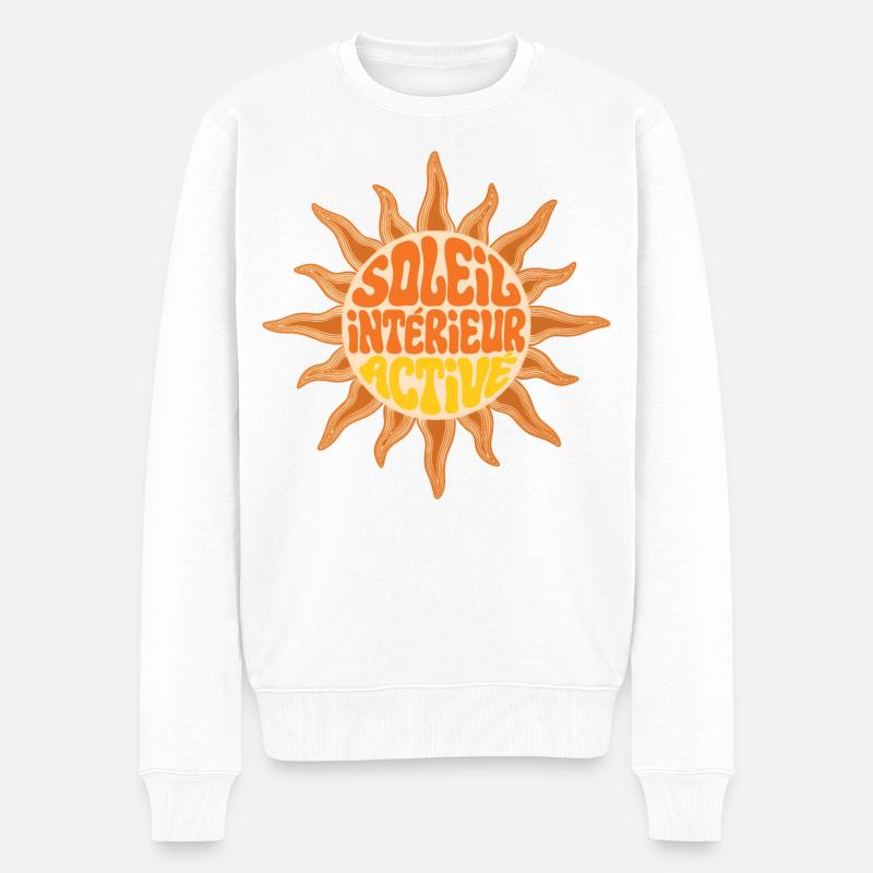 SOLEIL INTERIEUR #2 - let's talk - Pull Premium bio Homme - blanc