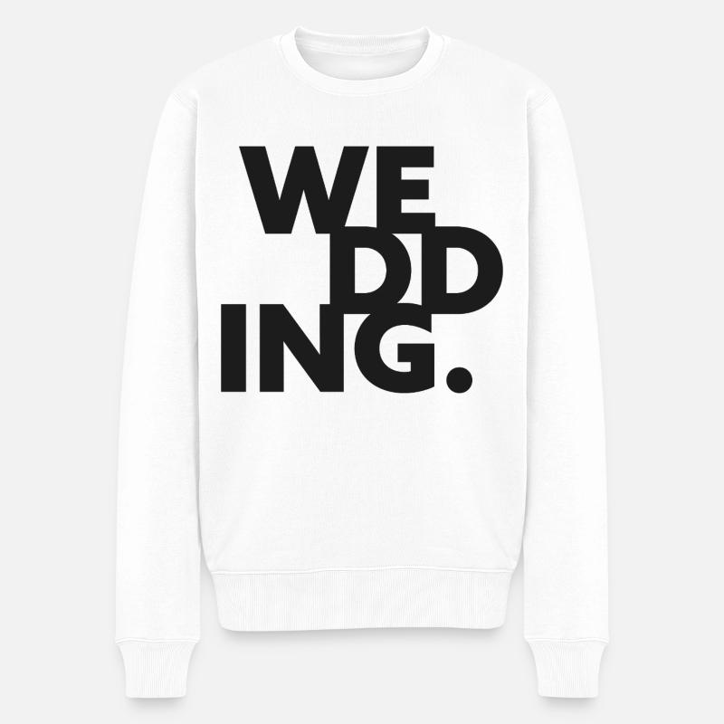 GIUDAN Berlin Collection: WEDDING - Männer Premium Bio Pullover - Weiß