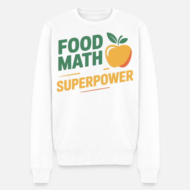 Präzise Berechnung des professionellen Ernährungsberaters - Männer Premium Bio Pullover - Weiß