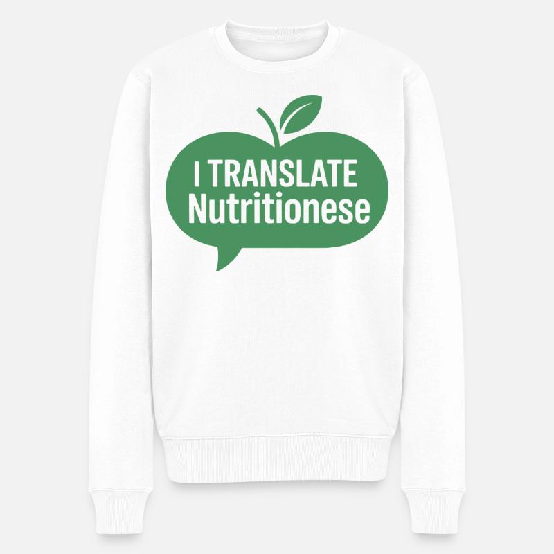 Diététicien(ne) Communication en nutrition - Pull Premium bio Homme - blanc