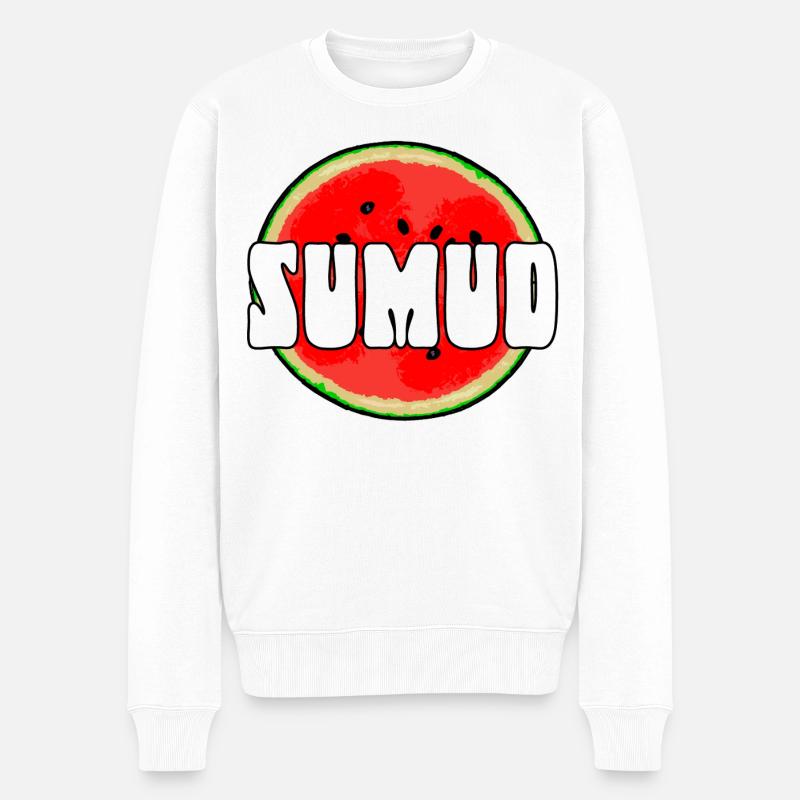 SUMUD - Männer Premium Bio Pullover - Weiß