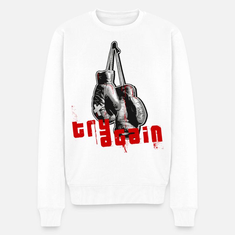 Boxing - Männer Premium Bio Pullover - Weiß