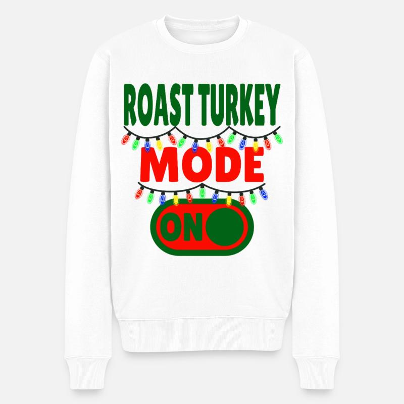 Mode dinde rôtie activé - Pull Premium bio Homme - blanc