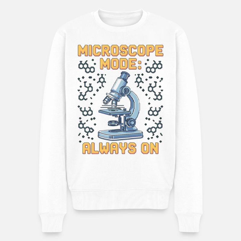 Lab Technician Microscope Mode Always Clinical Lab - Männer Premium Bio Pullover - Weiß