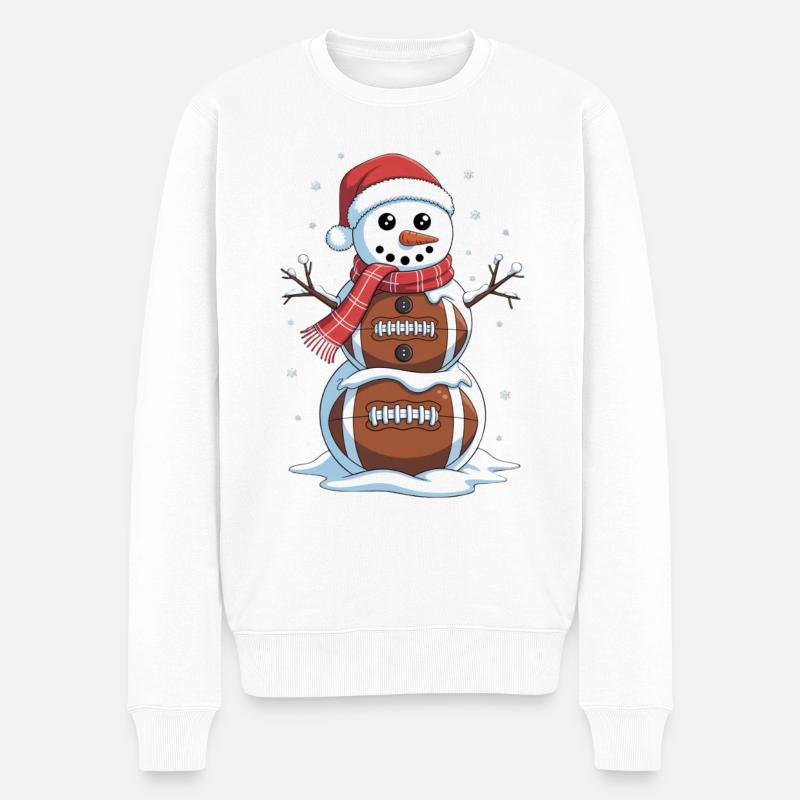 American Football - Männer Premium Bio Pullover - Weiß