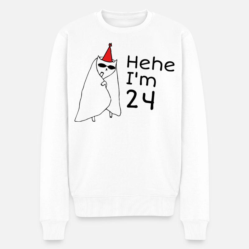 24 ans anniversaire - Cadeau 24e anniversaire - Pull Premium bio Homme - blanc
