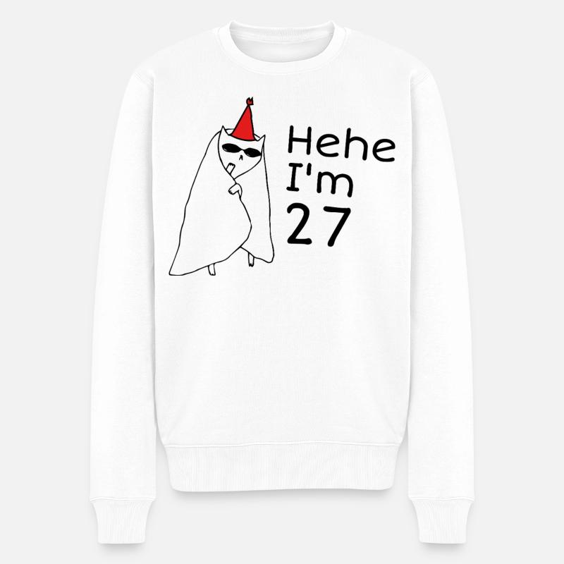 27 ans anniversaire - Cadeau 27e anniversaire - Pull Premium bio Homme - blanc