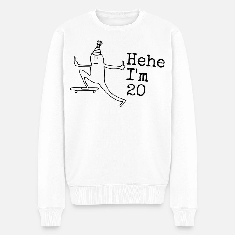 Cadeau d’anniversaire de 20 ans Drôle 20 ans 20 ans - Pull Premium bio Homme - blanc