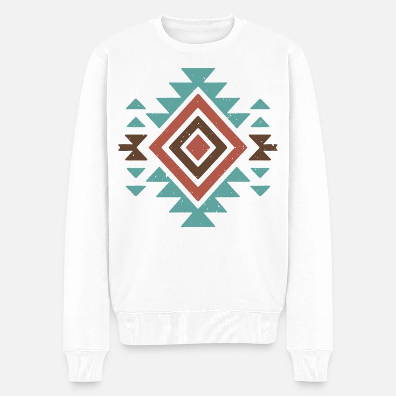 Südwestliche Wüste - Männer Premium Bio Pullover - Weiß