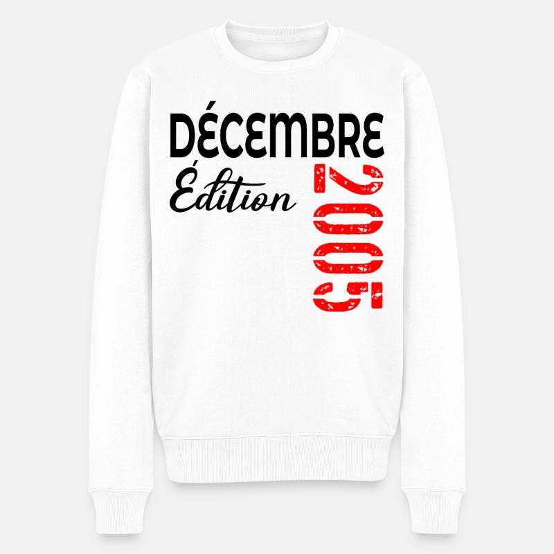 Dezember 2005 Jubiläumsausgabe - Männer Premium Bio Pullover - Weiß