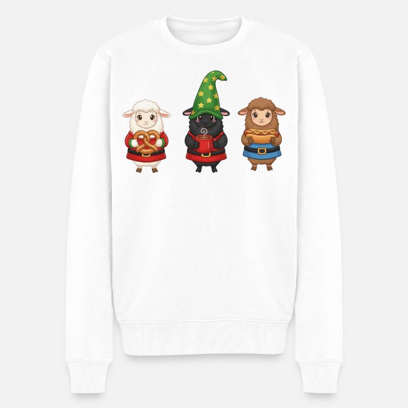 Moutons Joyeux Noël - Pull Premium bio Homme - blanc