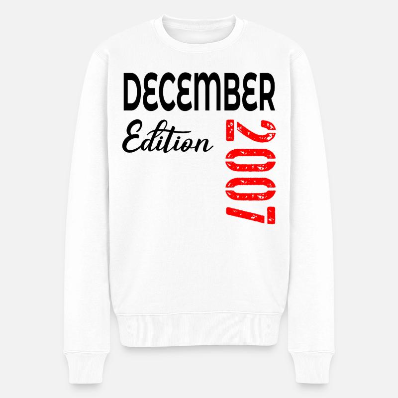 19e anniversaire décembre 2007 - Pull Premium bio Homme - blanc