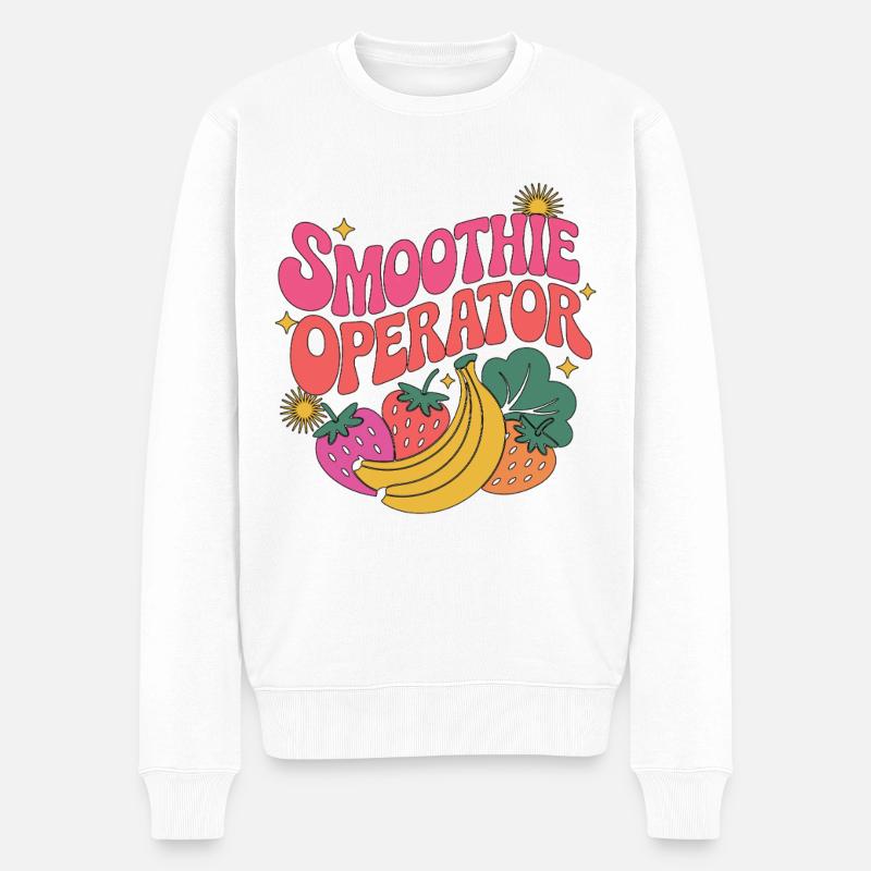 Nutritionist Smoothie Operator Nutritional Coach - Männer Premium Bio Pullover - Weiß