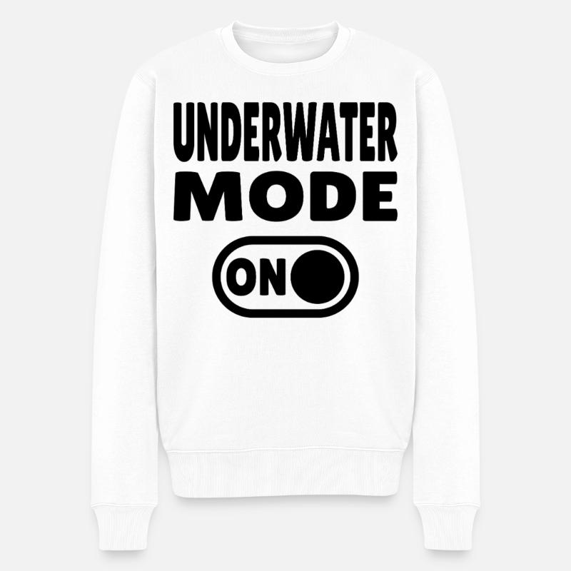 Underwater Mode ON  - Männer Premium Bio Pullover - Weiß
