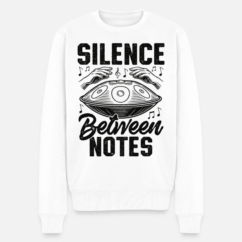 Silence Between Notes - Männer Premium Bio Pullover - Weiß