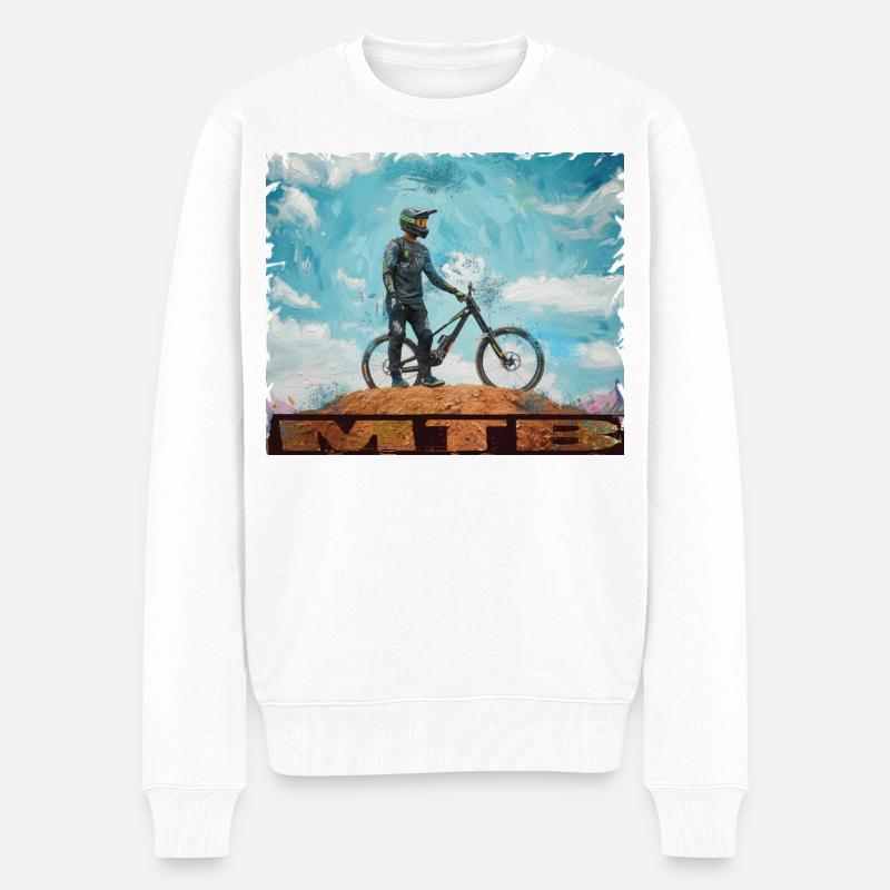 MTB - Männer Premium Bio Pullover - Weiß