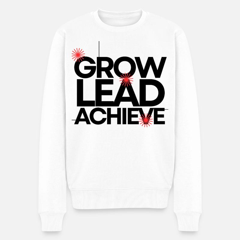 Grandir, diriger, réussir - Pull Premium bio Homme - blanc