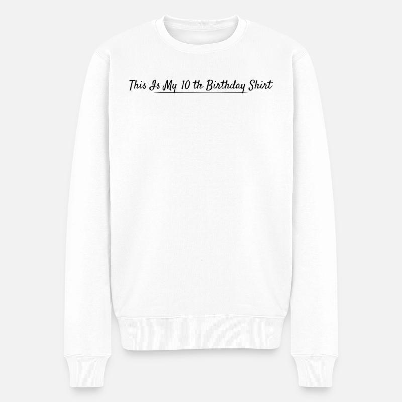 10-jähriges Jubiläum, 10-jähriges Jubiläum - Männer Premium Bio Pullover - Weiß