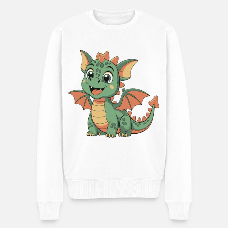 Petit Dragon Mignon - Pull Premium bio Homme - blanc