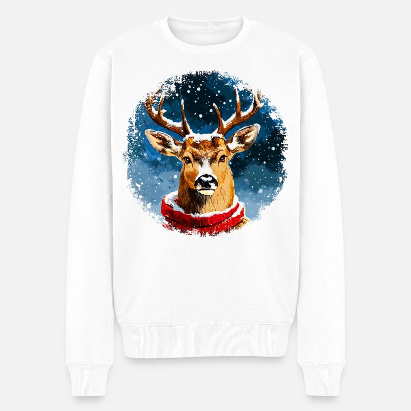 Style du cerf - Pull Premium bio Homme - blanc