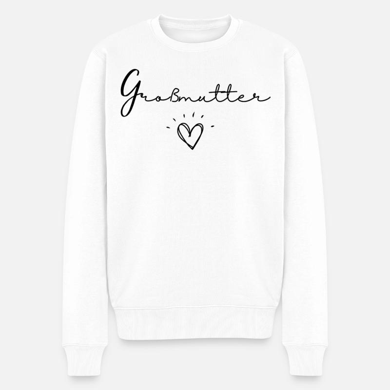 Großmutter - Männer Premium Bio Pullover - Weiß