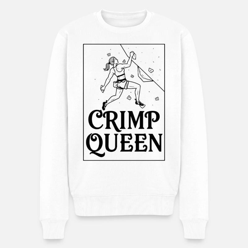Graphique d’aventure d’escalade Crimp Queen - Pull Premium bio Homme - blanc