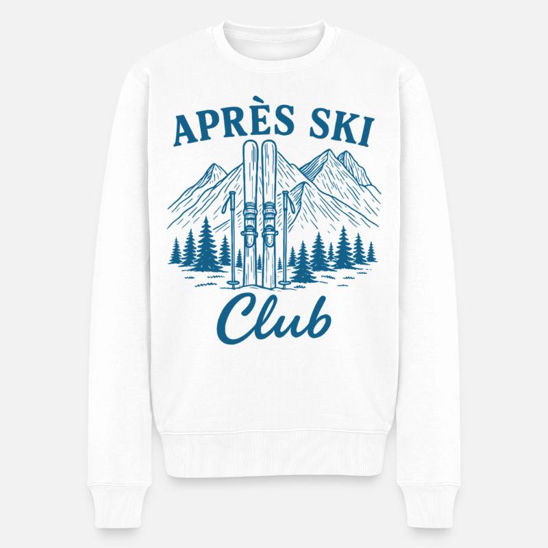 Après Ski Club - Männer Premium Bio Pullover - Weiß