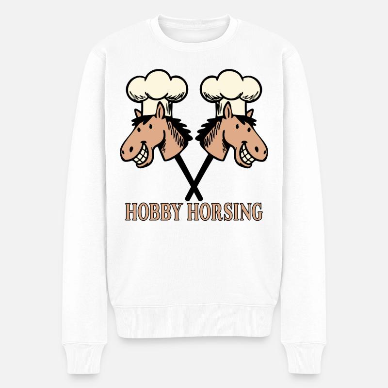 Lustiges Kochhobby-Futter - Männer Premium Bio Pullover - Weiß