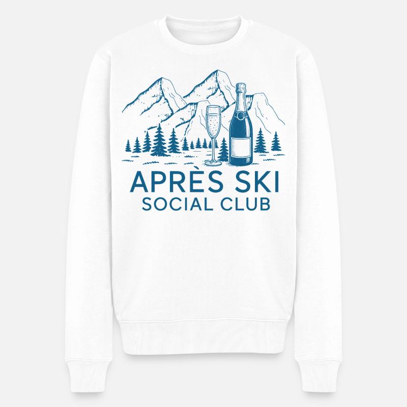 Apres Ski Social Club - Männer Premium Bio Pullover - Weiß