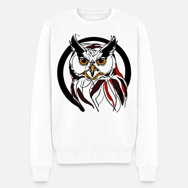 Oiseau de nuit - Pull Premium bio Homme - blanc