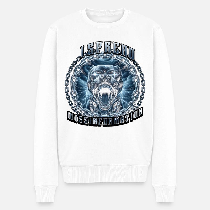 I Spread Missinformation Unwearable Bootleg - Männer Premium Bio Pullover - Weiß