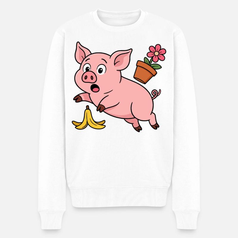 COCHON - Pull Premium bio Homme - blanc