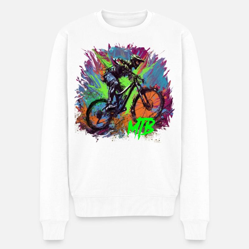 Mtb - Männer Premium Bio Pullover - Weiß