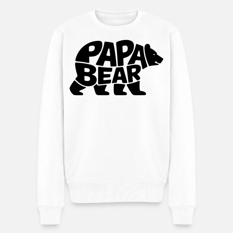 Papa Ours - Pull Premium bio Homme - blanc