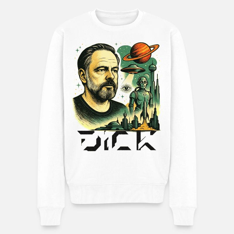 Philip K. Dick - Männer Premium Bio Pullover - Weiß
