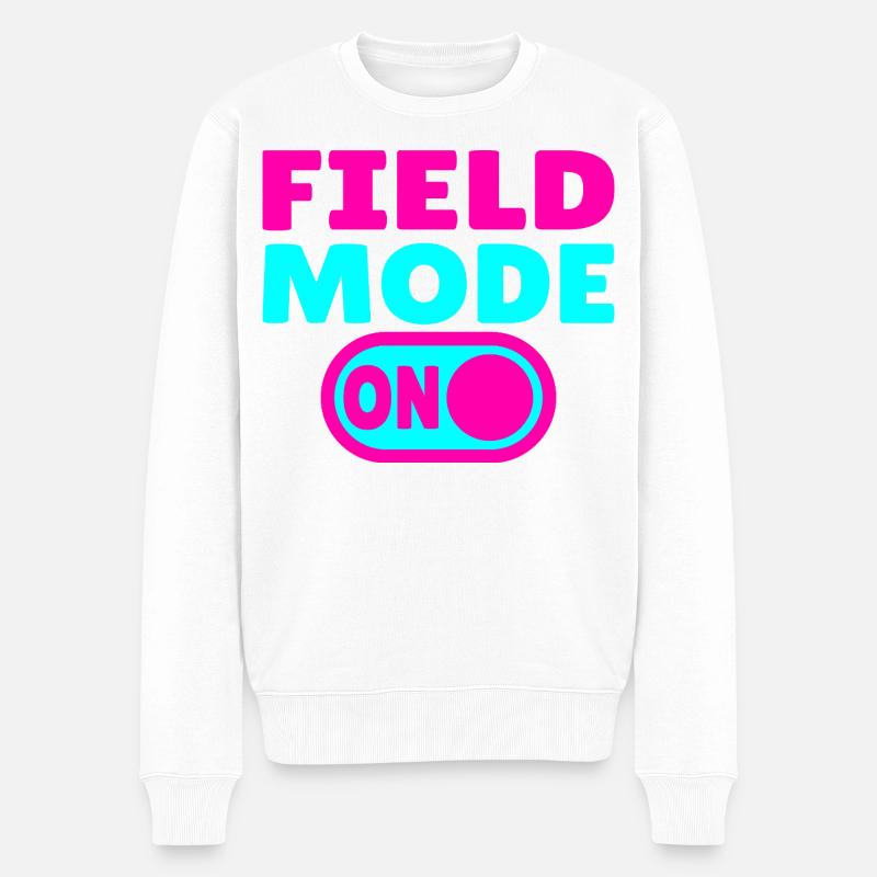 Field Mode ON – Leichtathletik - Männer Premium Bio Pullover - Weiß