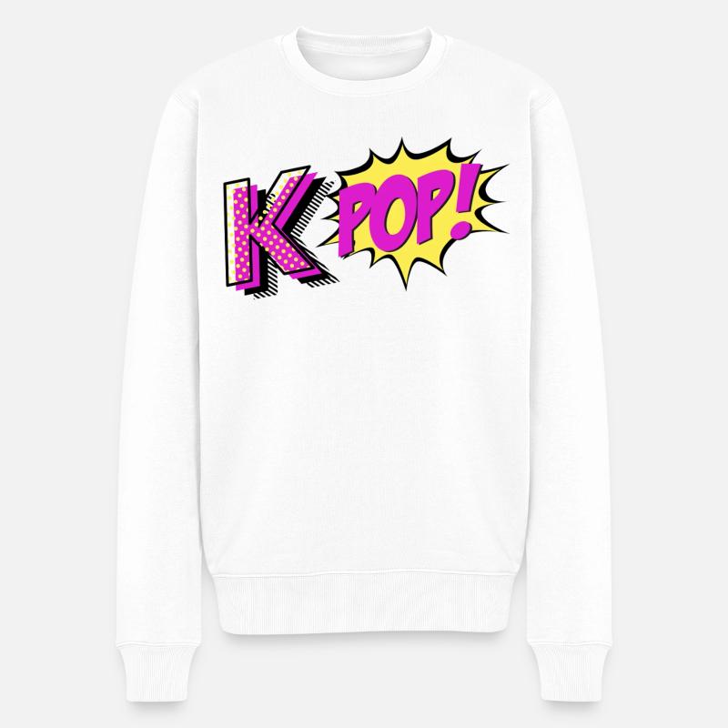 Kpop ! - Pull Premium bio Homme - blanc