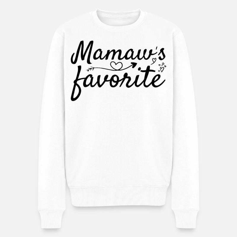 Omas Liebling Enkelkind Favorit Geschenk - Männer Premium Bio Pullover - Weiß