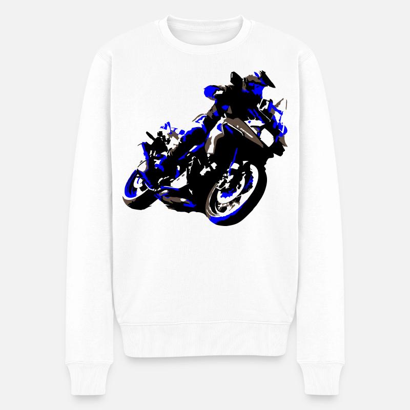 Reiseenduro - Männer Premium Bio Pullover - Weiß