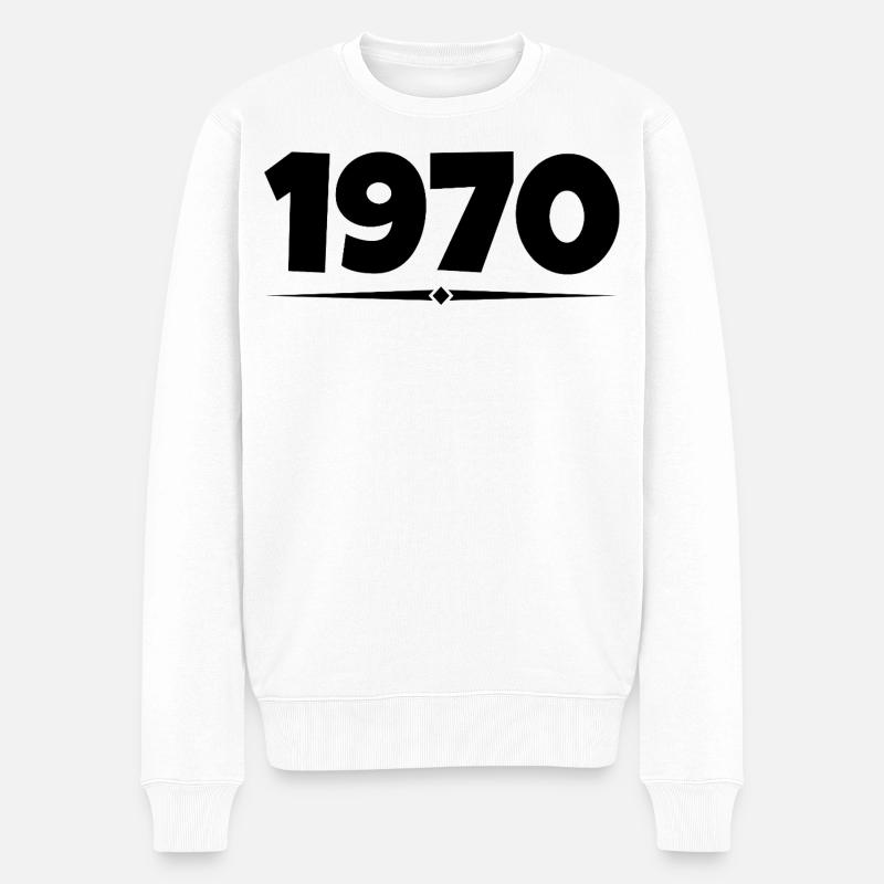 Geschenk von 1970 - Männer Premium Bio Pullover - Weiß