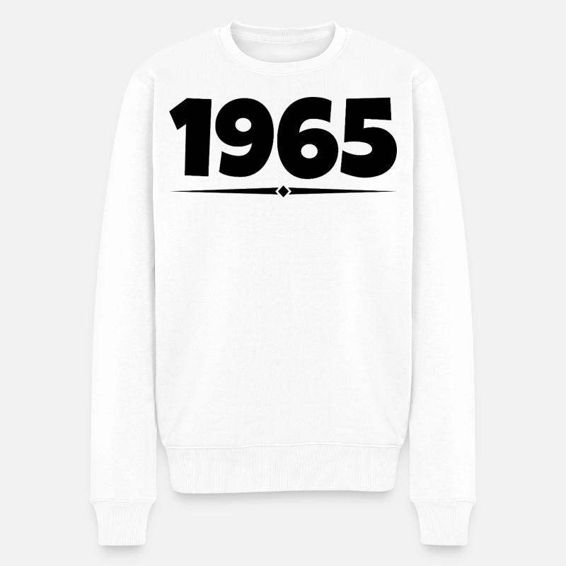 Geschenk von 1965 - Männer Premium Bio Pullover - Weiß