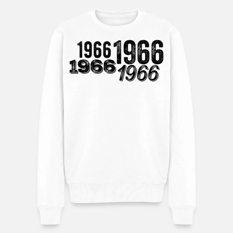 1966 - Männer Premium Bio Pullover - Weiß