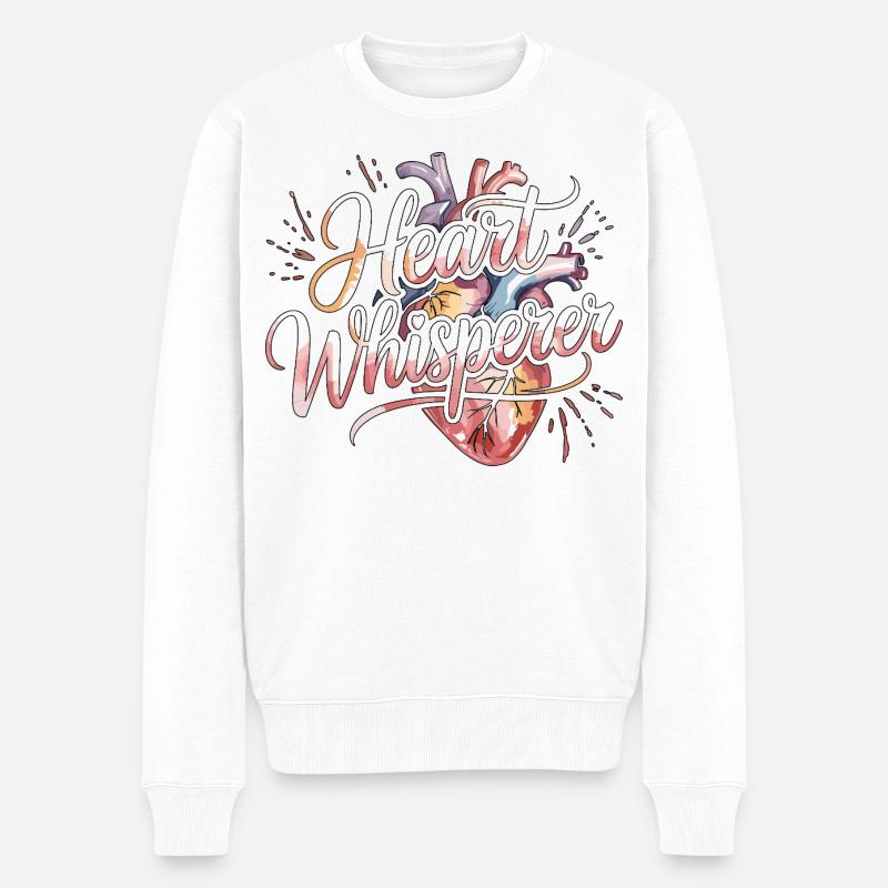 Cardiac Tech Heart Whisperer Pacemaker Technician - Männer Premium Bio Pullover - Weiß