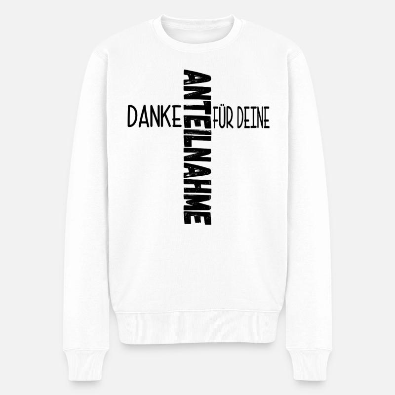 Christlicher Glaube - Anteilnahme Trauer - Männer Premium Bio Pullover - Weiß
