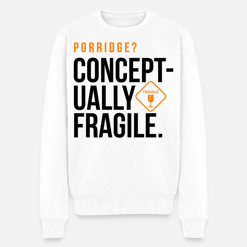 giudan  - Porridge - conceptually fragile - Männer Premium Bio Pullover - Weiß