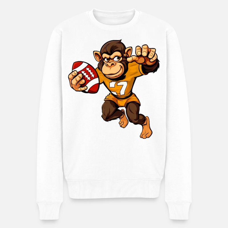 Monkeys Rugby - Pull Premium bio Homme - blanc