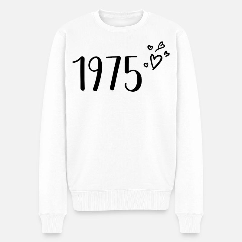 1985 - Männer Premium Bio Pullover - Weiß