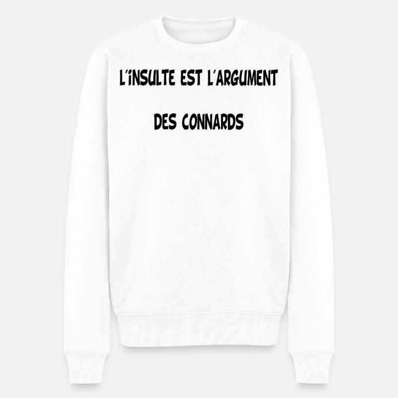 Die Beleidigung (Schwarz) - Männer Premium Bio Pullover - Weiß