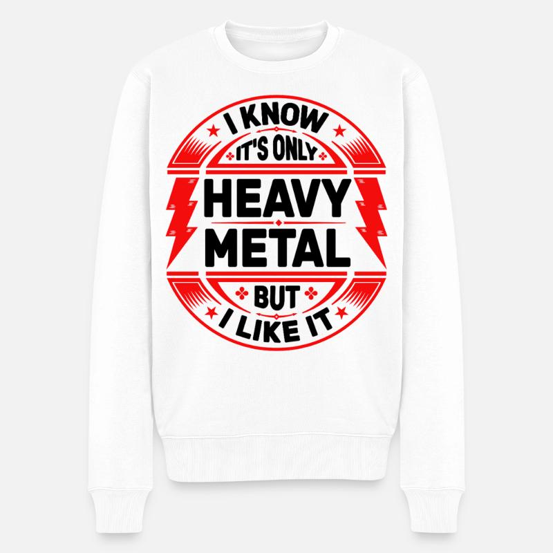 C’est juste du heavy metal - Pull Premium bio Homme - blanc